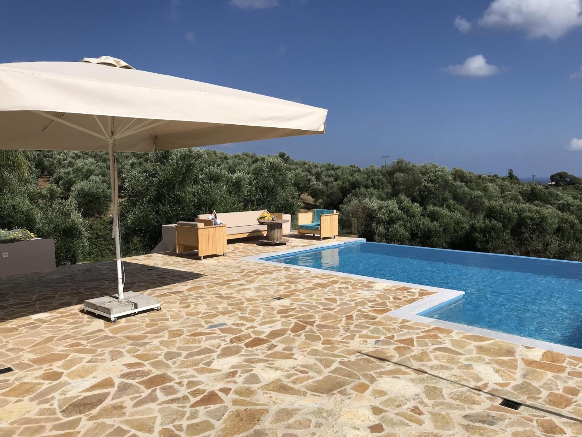 Luxurious Villa In Peloponnese With Swimming Pool Kamária Exteriér fotografie