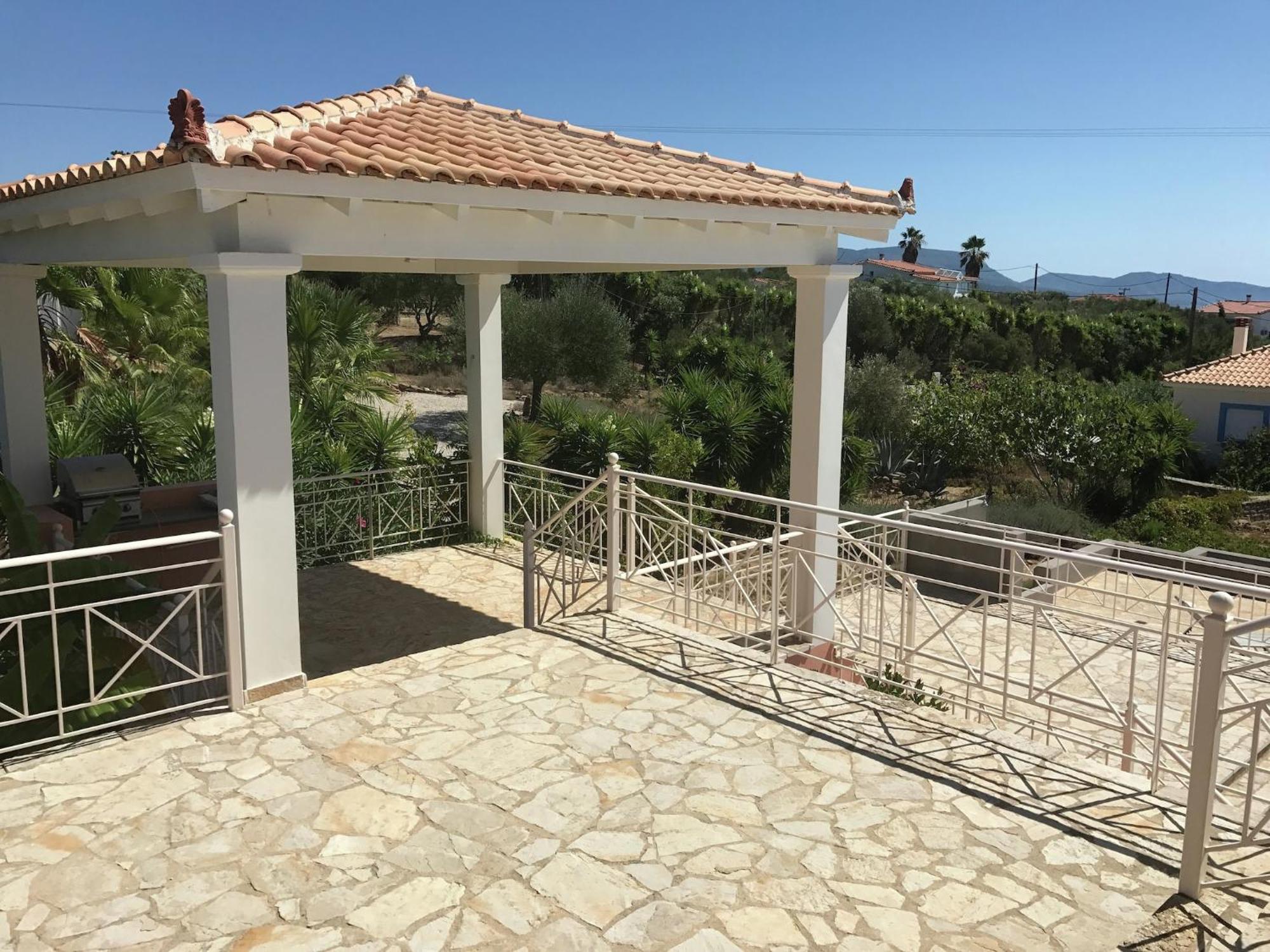 Luxurious Villa In Peloponnese With Swimming Pool Kamária Exteriér fotografie